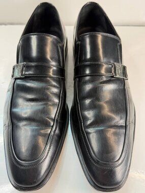 Versace Collection Leather Loafers – Black – Size EU 44
